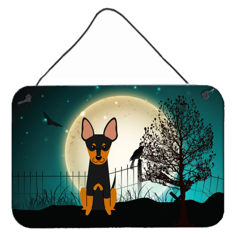 Halloween Scary English Toy Terrier Wall or Door Hanging Prints BB2299DS812