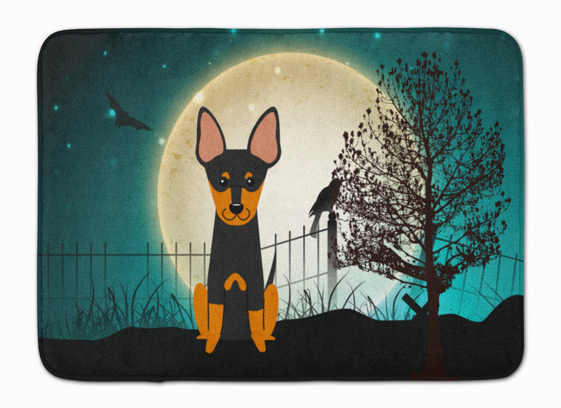 Halloween Scary English Toy Terrier Machine Washable Memory Foam Mat BB2299RUG