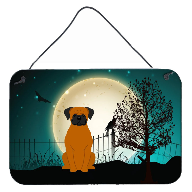 Halloween Scary Fawn Boxer Wall or Door Hanging Prints BB2305DS812