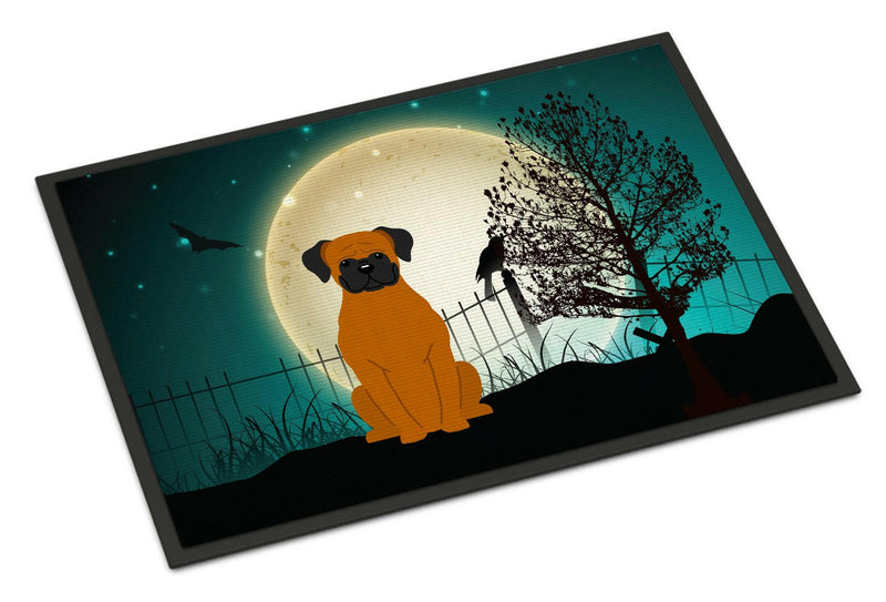 Halloween Scary Fawn Boxer Indoor or Outdoor Mat 18x27 BB2305MAT