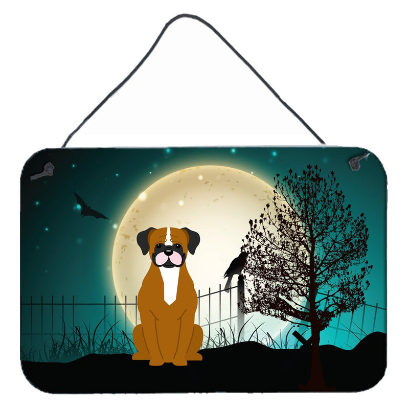 Halloween Scary Flashy Fawn Boxer Wall or Door Hanging Prints BB2306DS812