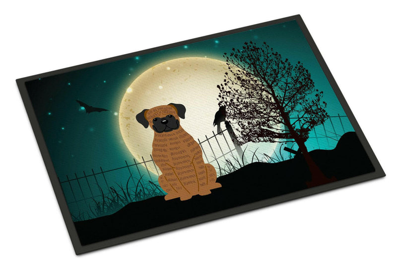 Halloween Scary Brindle Boxer Indoor or Outdoor Mat 24x36 BB2307JMAT