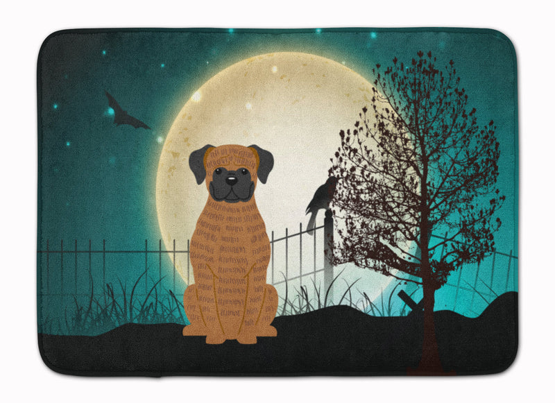 Halloween Scary Brindle Boxer Machine Washable Memory Foam Mat BB2307RUG