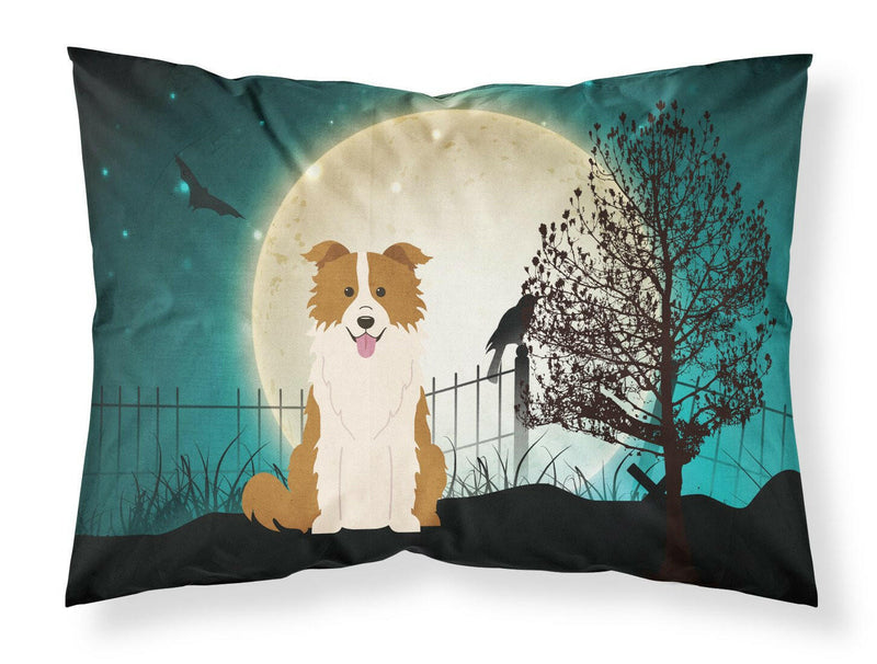 Halloween Scary Border Collie Red White Fabric Standard Pillowcase BB2309PILLOWCASE