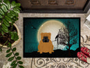 Halloween Scary  English Bulldog Red Doormat Indoor Outdoor 24H X 36W Front Door Mat Rugs for Entryway, Non Slip Washable Low Pile,