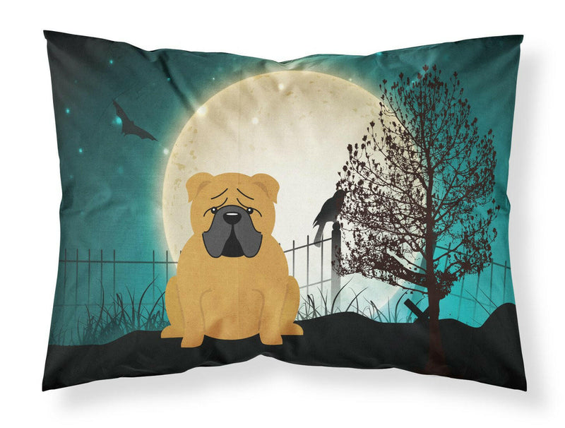 Halloween Scary  English Bulldog Red Fabric Standard Pillowcase BB2312PILLOWCASE