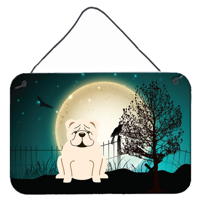 Halloween Scary English Bulldog White Wall or Door Hanging Prints BB2313DS812