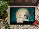 Halloween Scary  English Bulldog White Doormat Indoor Outdoor 24H X 36W Front Door Mat Rugs for Entryway, Non Slip Washable Low Pile,