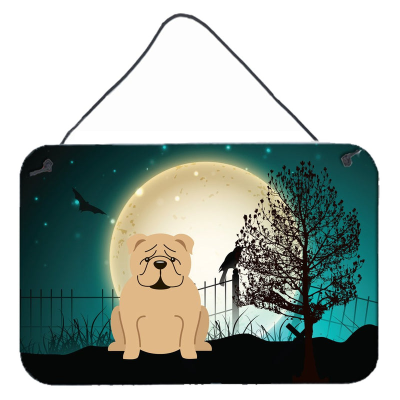 Halloween Scary English Bulldog Fawn Wall or Door Hanging Prints BB2314DS812