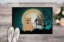 Halloween Scary  English Bulldog Fawn Doormat Indoor Outdoor 24H X 36W Front Door Mat Rugs for Entryway, Non Slip Washable Low Pile,