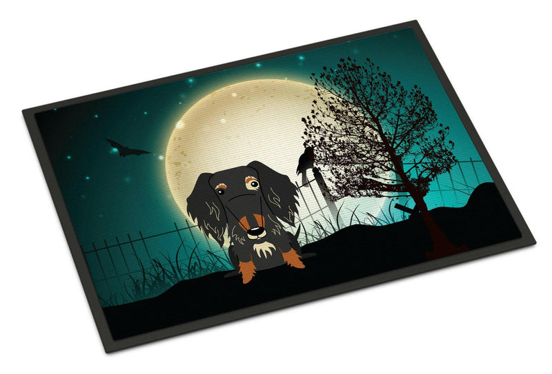 Halloween Scary Wire Haired Dachshund Dapple Indoor or Outdoor Mat 24x36 BB2318JMAT