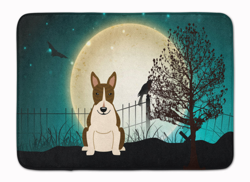 Halloween Scary Bull Terrier Dark Brindle Machine Washable Memory Foam Mat BB2326RUG