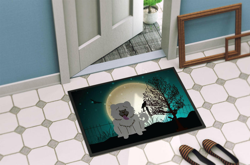 Halloween Scary Chow Chow Blue Indoor or Outdoor Mat 24x36 BB2329JMAT