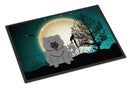 Halloween Scary Chow Chow Blue Doormat Indoor Outdoor 24H X 36W Front Door Mat Rugs for Entryway, Non Slip Washable Low Pile,