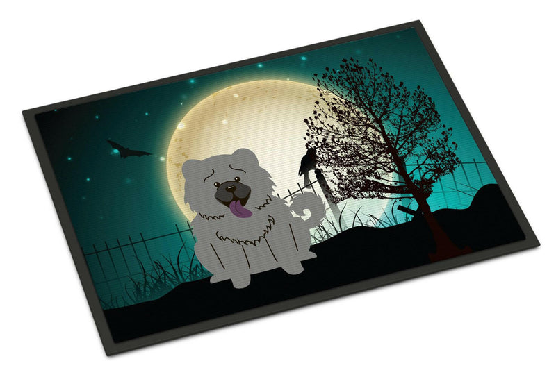 Halloween Scary Chow Chow Blue Indoor or Outdoor Mat 24x36 BB2329JMAT