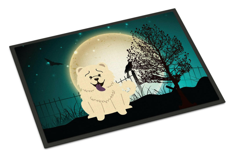 Halloween Scary Chow Chow White Indoor or Outdoor Mat 24x36 BB2330JMAT