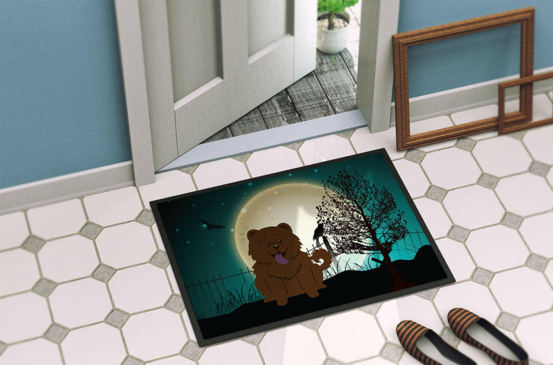 Halloween Scary Chow Chow Chocolate Indoor or Outdoor Mat 24x36 BB2331JMAT