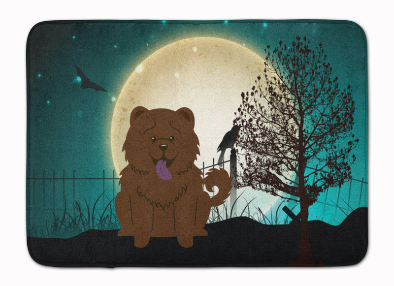 Halloween Scary Chow Chow Chocolate Machine Washable Memory Foam Mat BB2331RUG