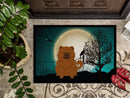 Halloween Scary Chow Chow Red Doormat Indoor Outdoor 24H X 36W Front Door Mat Rugs for Entryway, Non Slip Washable Low Pile,