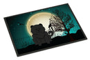 Halloween Scary Chow Chow Black Doormat Indoor Outdoor 18H X 27W Front Door Mat Rugs for Entryway, Non Slip Washable