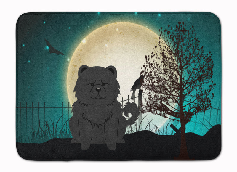 Halloween Scary Chow Chow Black Machine Washable Memory Foam Mat BB2333RUG