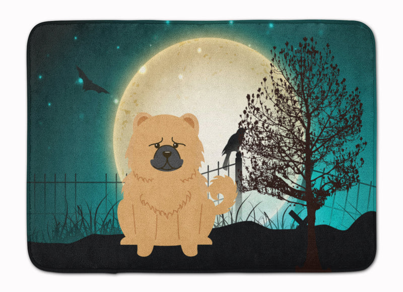 Halloween Scary Chow Chow Cream Machine Washable Memory Foam Mat BB2334RUG