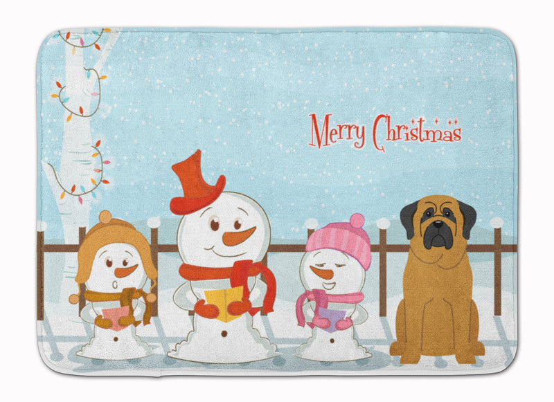 Merry Christmas Carolers Mastiff Machine Washable Memory Foam Mat BB2349RUG