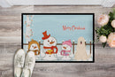 Merry Christmas Carolers South Russian Sheepdog Doormat Indoor Outdoor 24H X 36W Front Door Mat Rugs for Entryway, Non Slip Washable Low Pile,