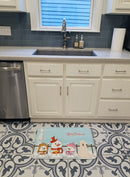 Merry Christmas Carolers South Russian Sheepdog Machine Washable Memory Foam Mat BB2355RUG