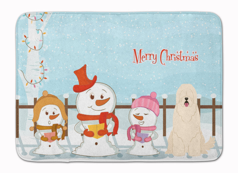 Merry Christmas Carolers South Russian Sheepdog Machine Washable Memory Foam Mat BB2355RUG