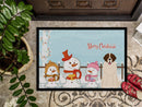 Merry Christmas Carolers Moscow Watchdog Doormat Indoor Outdoor 24H X 36W Front Door Mat Rugs for Entryway, Non Slip Washable Low Pile,