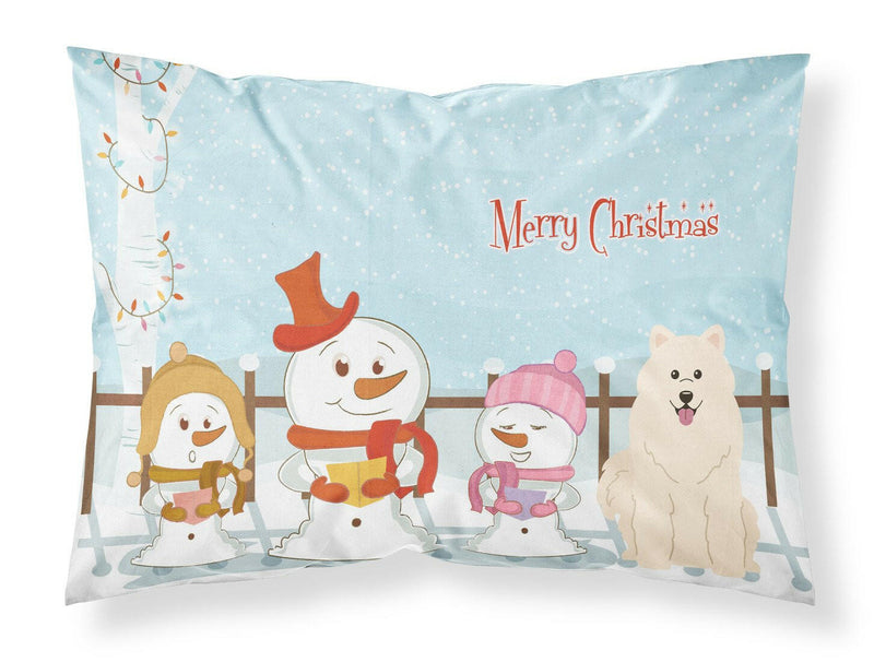 Merry Christmas Carolers Samoyed Fabric Standard Pillowcase BB2361PILLOWCASE