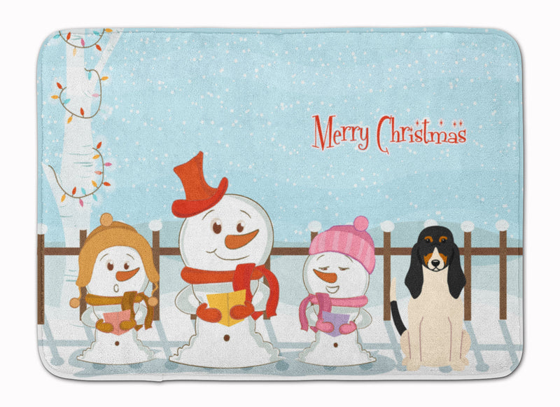 Merry Christmas Carolers Swiss Hound Machine Washable Memory Foam Mat BB2375RUG