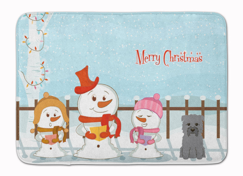 Merry Christmas Carolers Glen of Imal Grey Machine Washable Memory Foam Mat BB2390RUG