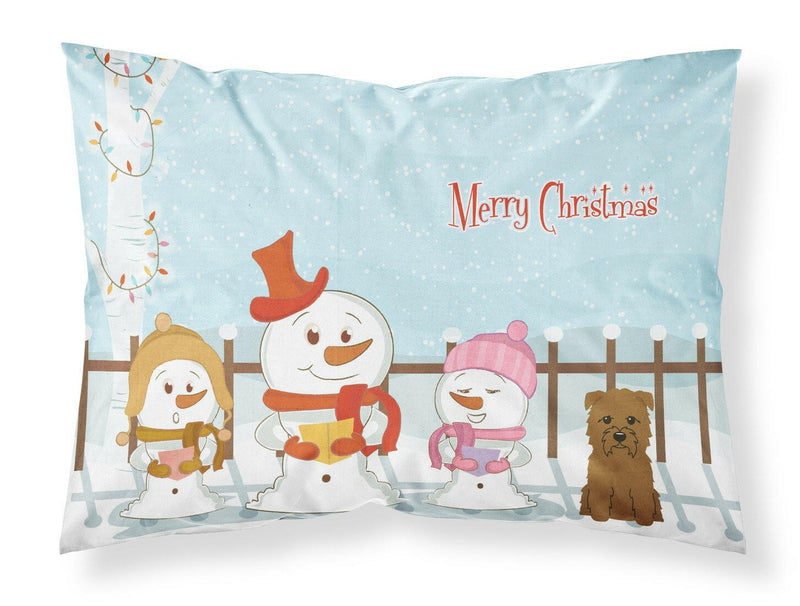 Merry Christmas Carolers Glen of Imal Tan Fabric Standard Pillowcase BB2391PILLOWCASE