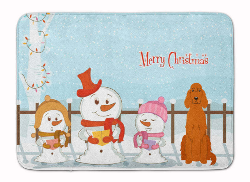 Merry Christmas Carolers Irish Setter Machine Washable Memory Foam Mat BB2395RUG