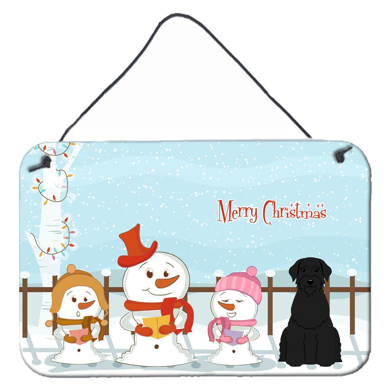 Merry Christmas Carolers Giant Schnauzer Wall or Door Hanging Prints BB2397DS812