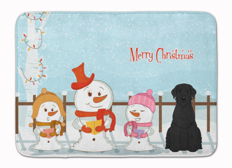 Merry Christmas Carolers Giant Schnauzer Machine Washable Memory Foam Mat BB2397RUG