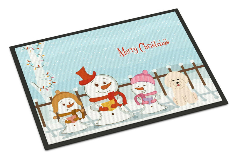 Merry Christmas Carolers Bichon Frise Indoor or Outdoor Mat 18x27 BB2406MAT