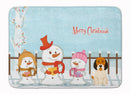 Merry Christmas Carolers Petit Basset Griffon Veenden Machine Washable Memory Foam Mat BB2410RUG