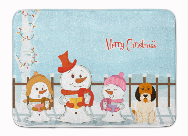 Merry Christmas Carolers Petit Basset Griffon Veenden Machine Washable Memory Foam Mat BB2410RUG