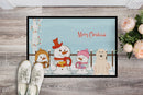 Merry Christmas Carolers Great Pyrenese Doormat Indoor Outdoor 24H X 36W Front Door Mat Rugs for Entryway, Non Slip Washable Low Pile,