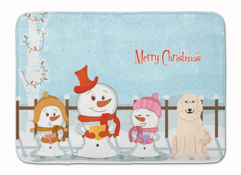 Merry Christmas Carolers Great Pyrenese Machine Washable Memory Foam Mat BB2414RUG