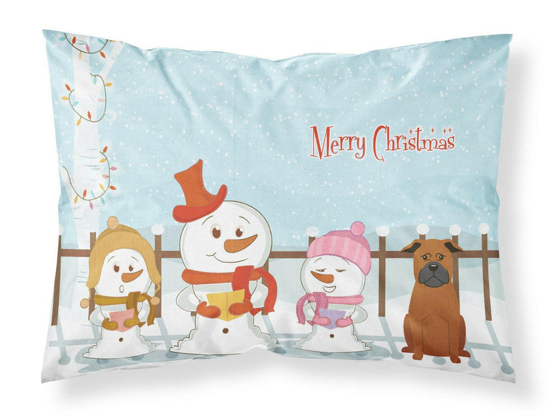 Merry Christmas Carolers Chinese Chongqing Dog Fabric Standard Pillowcase BB2442PILLOWCASE