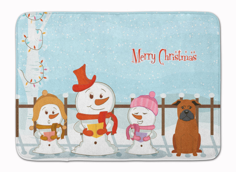 Merry Christmas Carolers Chinese Chongqing Dog Machine Washable Memory Foam Mat BB2442RUG