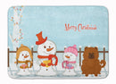 Merry Christmas Carolers Chow Chow Red Machine Washable Memory Foam Mat BB2473RUG