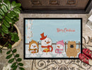 Merry Christmas Carolers Chow Chow Cream Doormat Indoor Outdoor 24H X 36W Front Door Mat Rugs for Entryway, Non Slip Washable Low Pile,