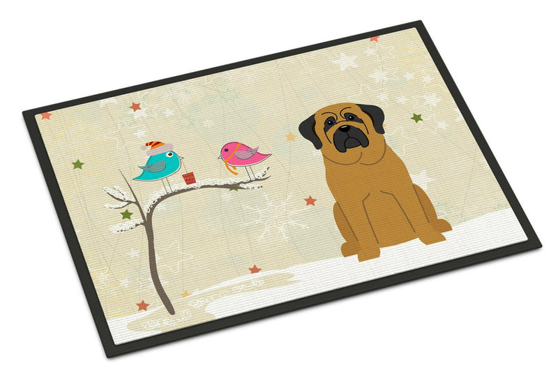 Christmas Presents between Friends Mastiff Indoor or Outdoor Mat 18x27 BB2490MAT