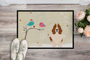 Christmas Presents between Friends Basset Hound Doormat Indoor Outdoor 24H X 36W Front Door Mat Rugs for Entryway, Non Slip Washable Low Pile,