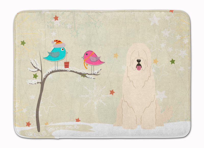 Christmas Presents between Friends South Russian Sheepdog Machine Washable Memory Foam Mat BB2496RUG